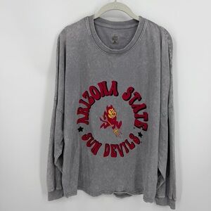 Gameday Couture Gray Arizona State Sun Devils Faded Wash T-Shirt sz XL